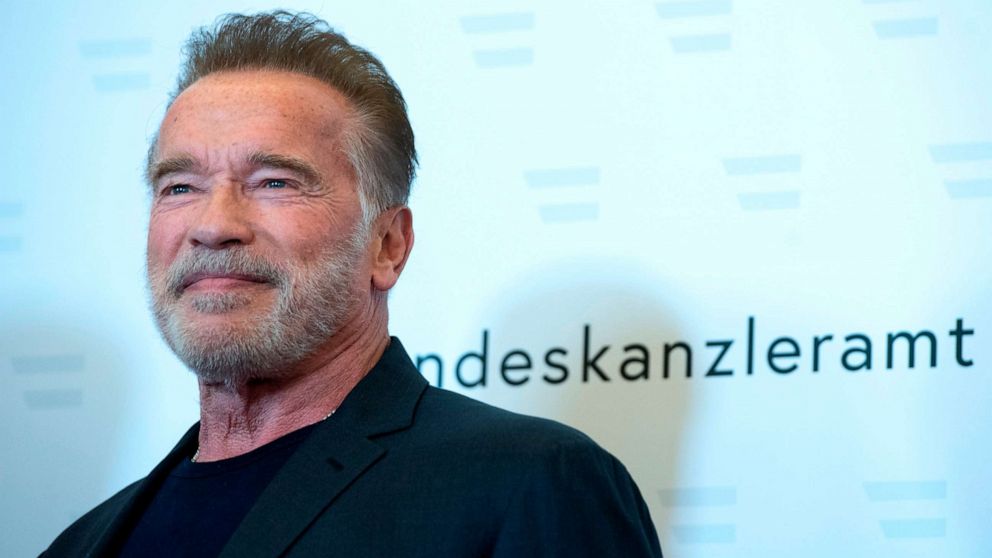 PHOTO: Former governor of California, Arnold Schwarzenegger arrives at the federal chancellery in Vienna, Austria, Jan. 29, 2019.