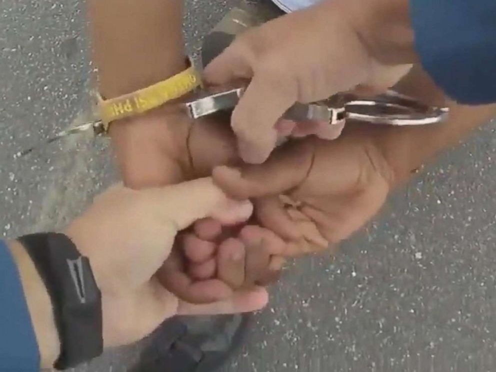 PHOTO: Police released body camera videos showing a traffic stop during which two college students were taken into custody at gunpoint in Glassboro, N.J., Oct. 1, 2018.