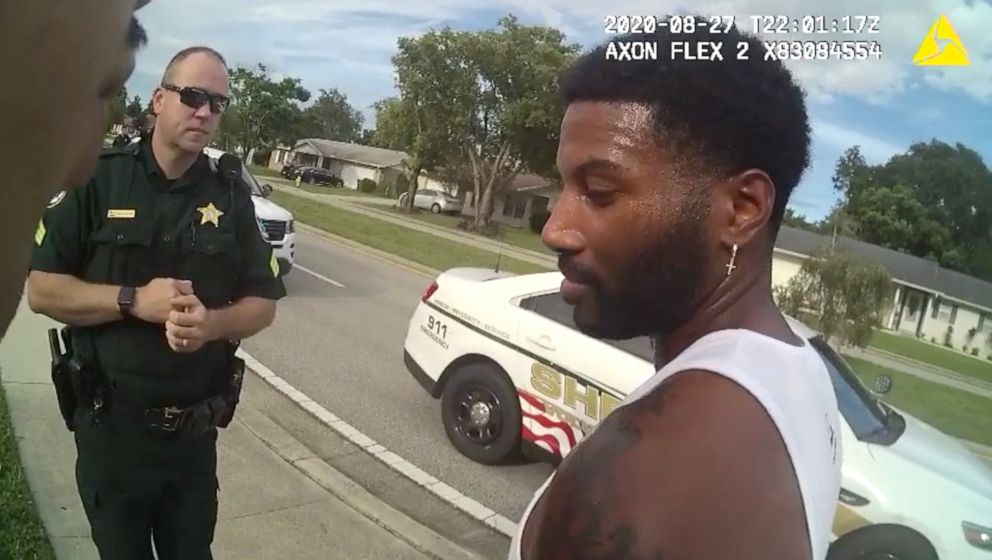 PHOTO: A screen grab from body cam footage of a man who was detained while jogging because deputies from the Volusia County Sheriff's Office said he matched a witness description.