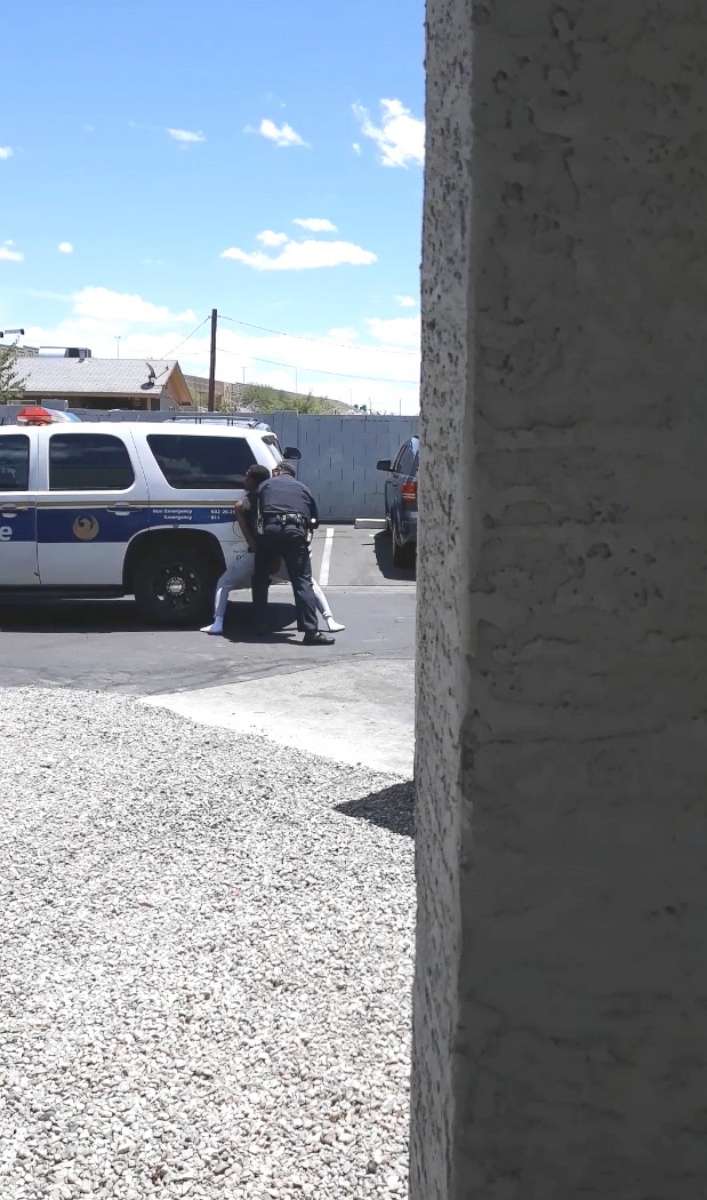 PHOTO: Cellphone video shows officers from the Phoenix Police Department sweep-kicking handcuffed Dravon Ames, May 27, 2019.