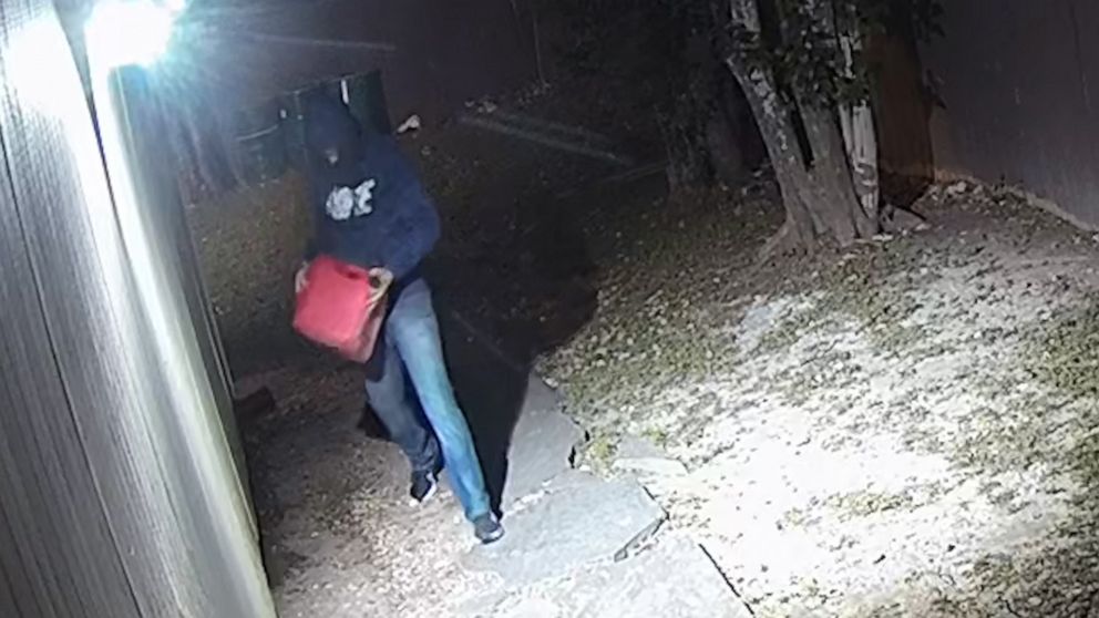 PHOTO: Police released images of a suspect appearing to attempt arson at the North Austin Muslim Center on April 23, 2019, in Austin, Texas, captured on security video.