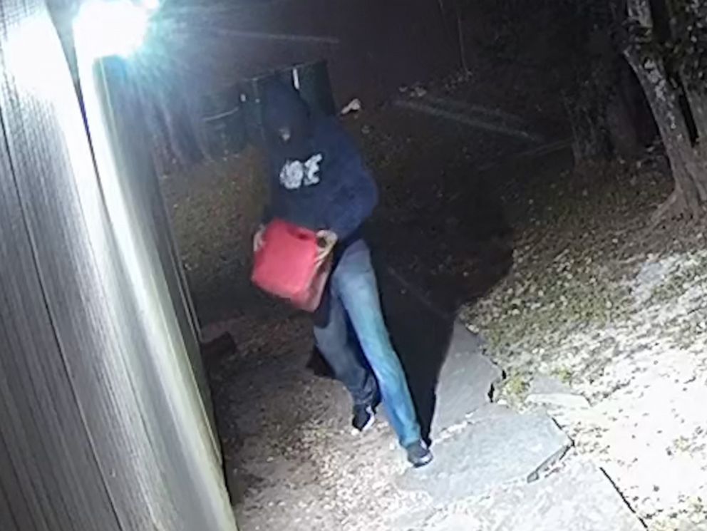 PHOTO: Police released images of a suspect appearing to attempt arson at the North Austin Muslim Center on April 23, 2019, in Austin, Texas, captured on security video.