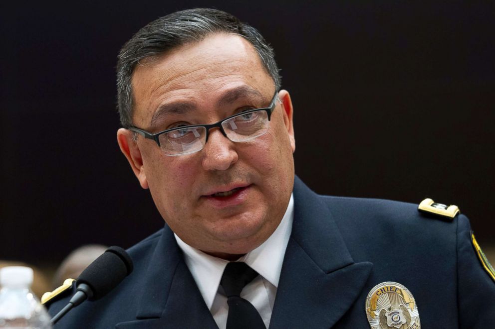 PHOTO: Houston Police Department chief Art Acevedo testifies before the House Judiciary Committee hearing on gun violence, on Capitol Hill, Feb. 6, 2019. 