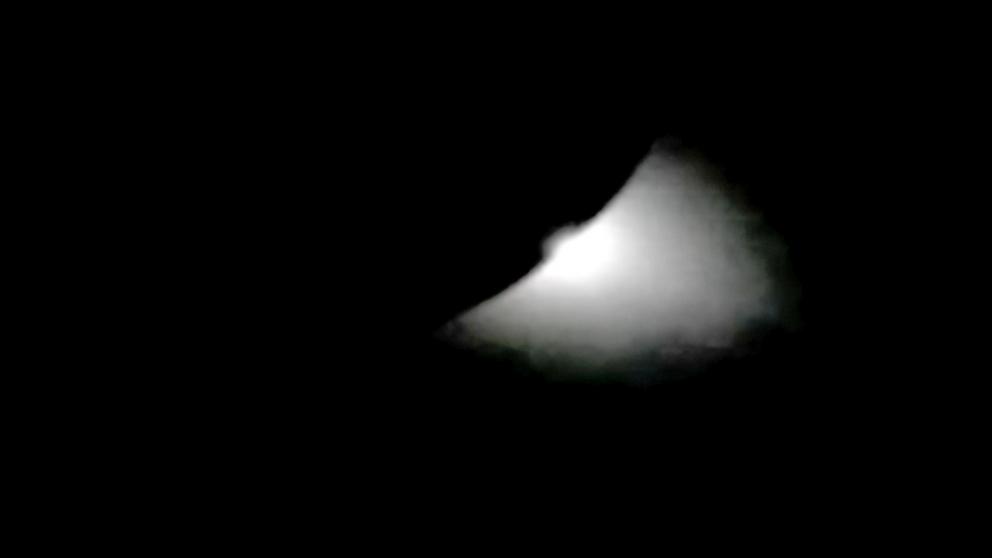 PHOTO: The suns corona is seen behind the moon during a solar eclipse seen from the Orion spacecraft, April 6, 2026. 