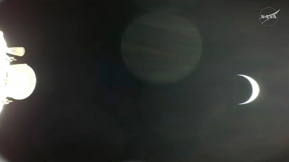 PHOTO: Earth is seen from the Orion spacecraft, April 3, 2026.