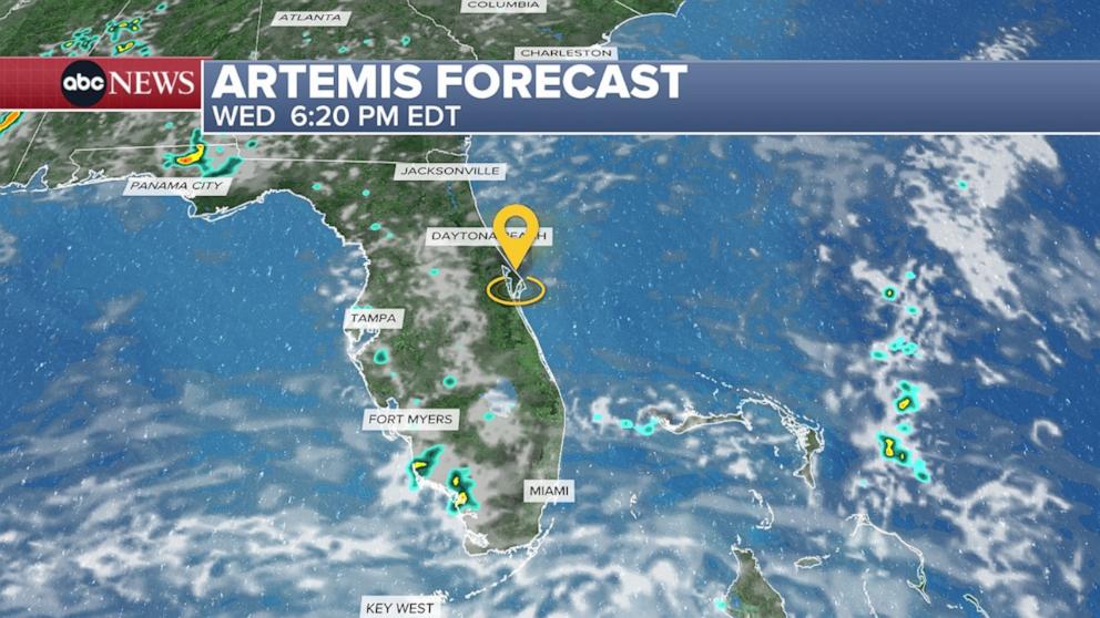 PHOTO: Artemis Forecast Map
