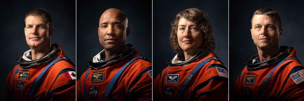 PHOTO: Crew assignments for the four astronauts who will venture around the Moon on Artemis II are Commander Reid Wiseman, Pilot Victor Glover, Mission Specialist 1 Christina Hammock Koch, and Mission Specialist 2 Jeremy Hansen.