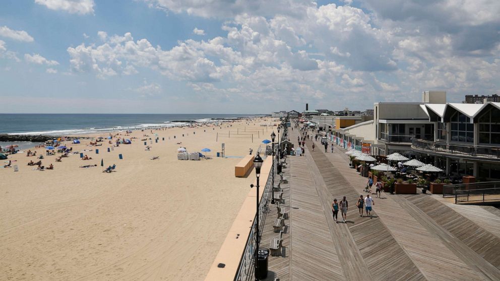 PHOTO: In this June 21, 2017, file photo, the beach and the boardwalk are seen in Asbury Park, N.J.