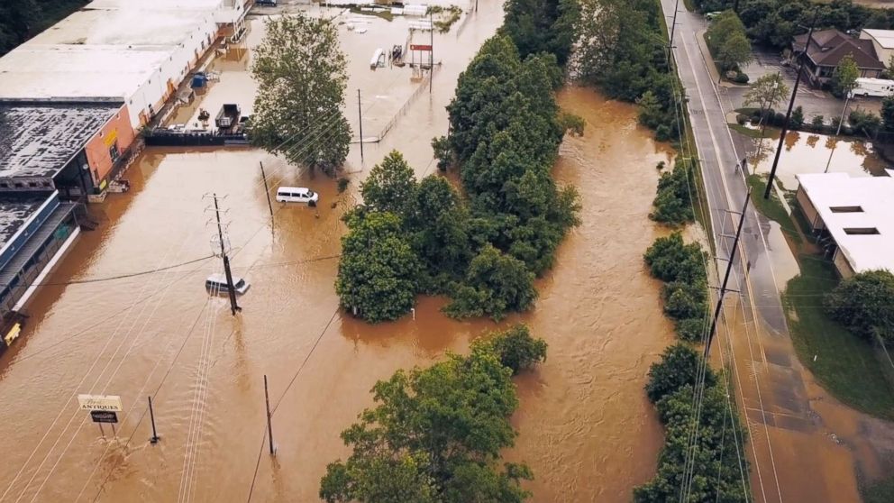 PHOTO: Floodwaters cover areas of Asheville, N.C., May 30, 2018. 