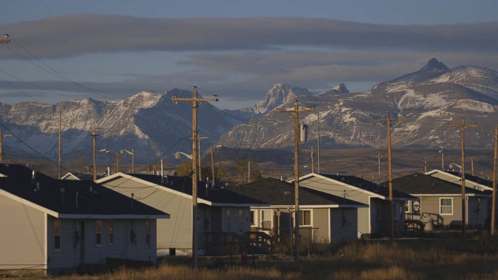 PHOTO: Housing on the Blackfeet Reservation in northwestern Montana.