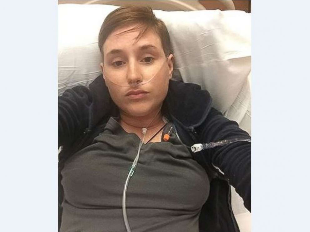 Ashley Spencer, 28, went into anaphylactic shock on a flight to Cleveland Saturday, May 5, 2018, but was saved by doctors on board.