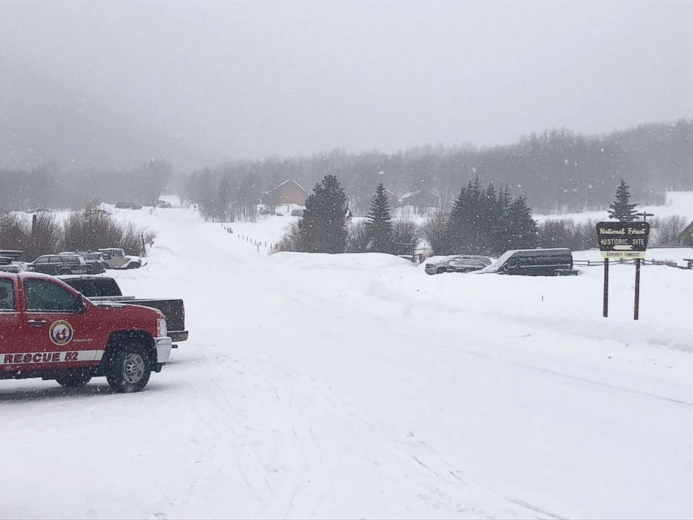 PHOTO: A rescue vehicle is seen in the area where rescuers are trying to recover the body from an avalanche, Jan. 21, 2019, in Ashcroft, Colo. 