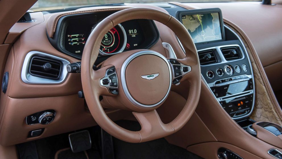 PHOTO: It takes on average 25 hours to hand-stich the leather in each Aston Martin. The hide comes from Scotland. 