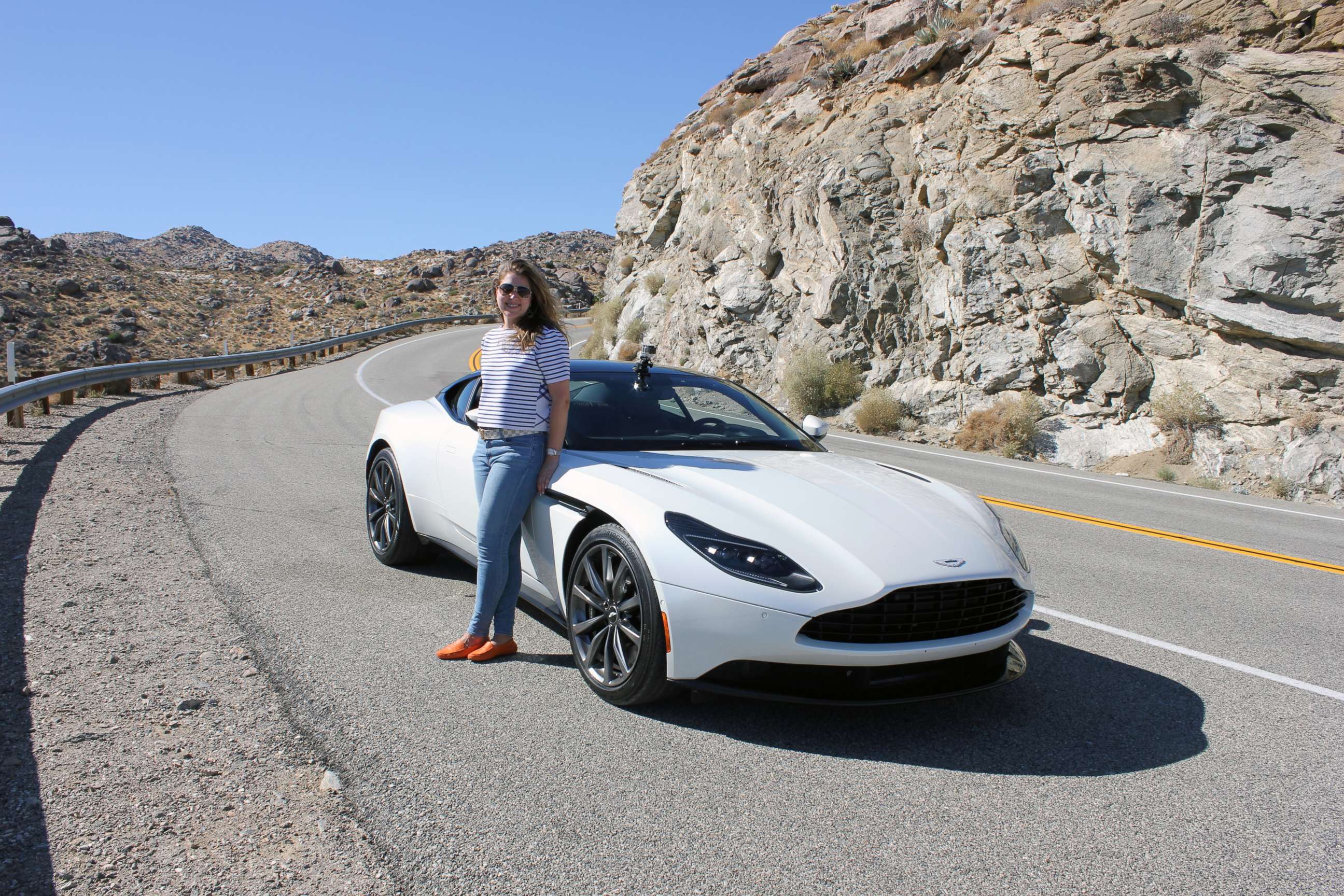 PHOTO: ABC News' Morgan Korn test drove the DB11 V8 in California. Deliveries in the U.S. begin this month.