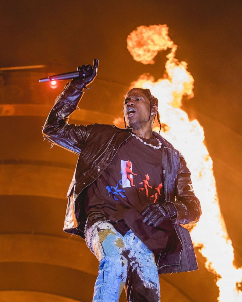 PHOTO: Travis Scott performs onstage during the third annual Astroworld Festival in Houston, Nov. 5, 2021.