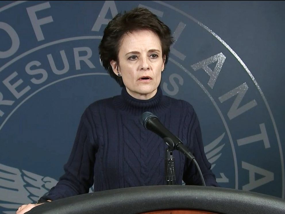 PHOTO: Atlanta Police Chief Erika Shields announces that the remains of missing student Alexis Crawford had been found during a press conference in Atlanta, Nov. 8, 2019.