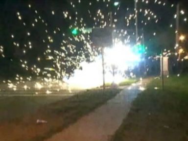 VIDEO: Violence erupted in Ferguson, Mo., for a fourth straight night in the wake of Michael Brown's shooting death by police.