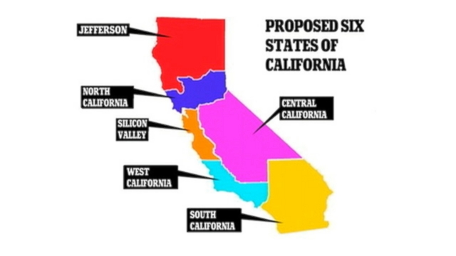 California 6 States Map Petition to Split Calif. Into 6 States Gets Green Light Video 