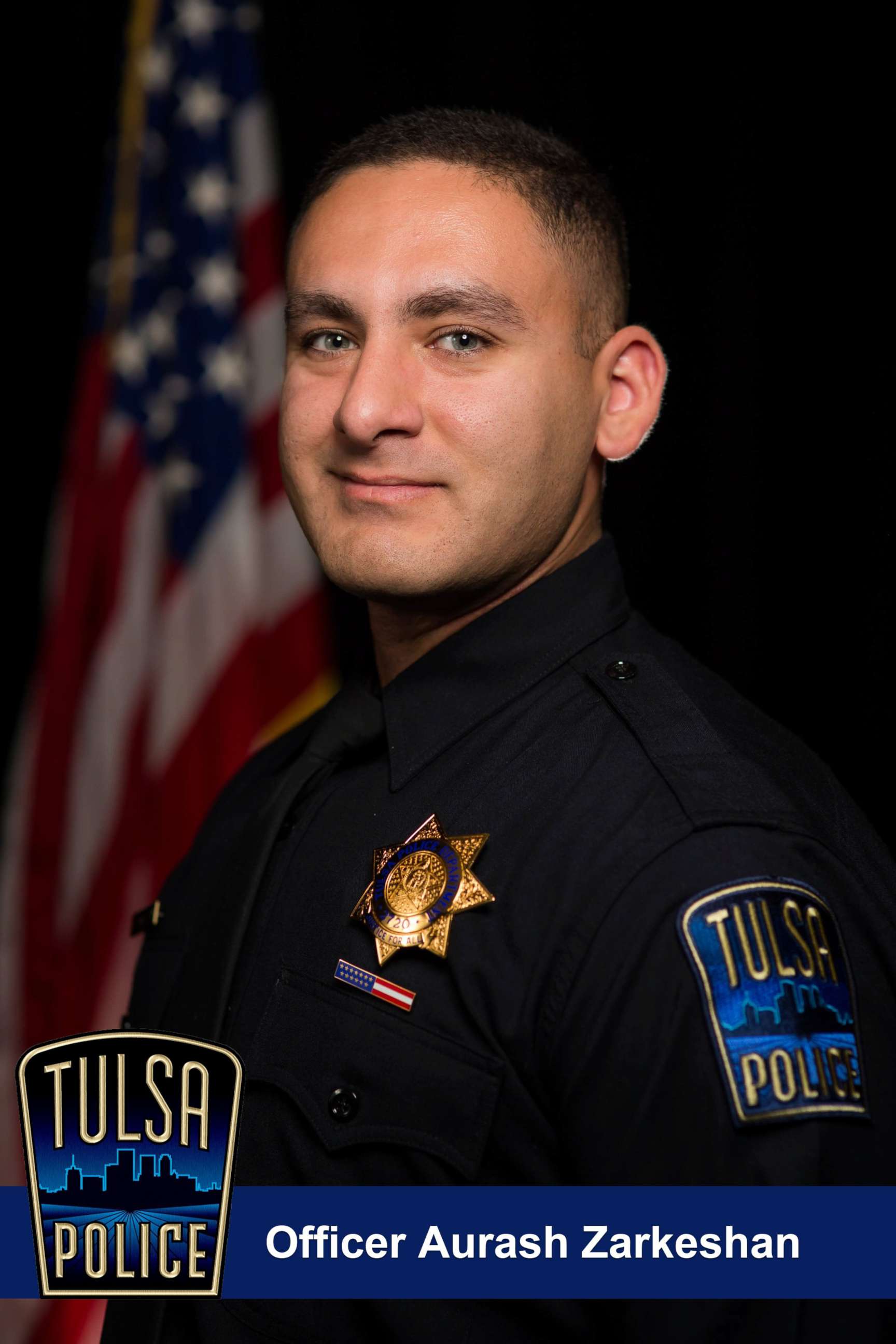 PHOTO: Tulsa Police Aurash Zarkeshan is in critical condition after he was shot in the head on June 29, 2020 during a traffic stop.