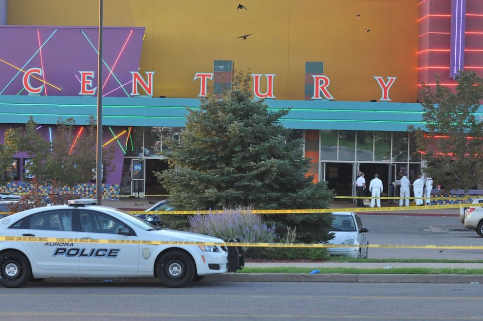 PHOTO: The Century 16 movie theatre is seen where a gunman attacked movie goers during an early morning screening of the new Batman movie, "The Dark Knight Rises" July 20, 2012, in Aurora, Colo.