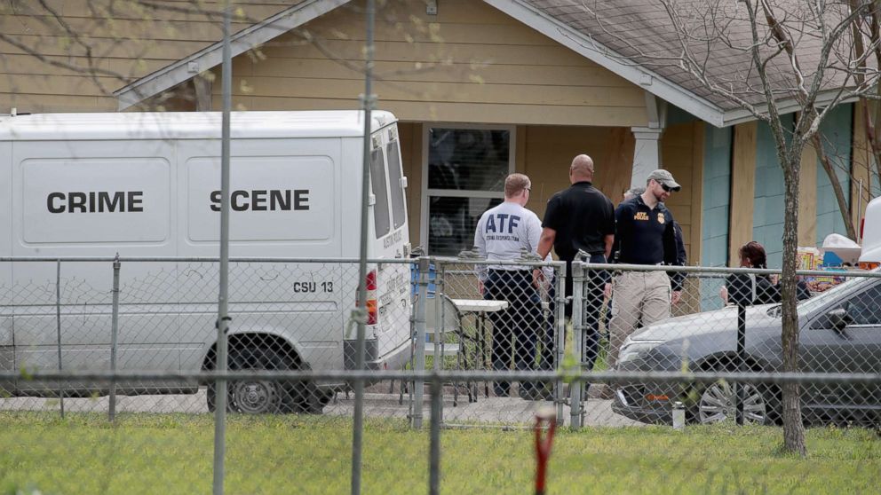 Law enforcement officials continue their investigation at the home of Mark Anthony Conditt, March 22, 2018, in Pflugerville, Texas.