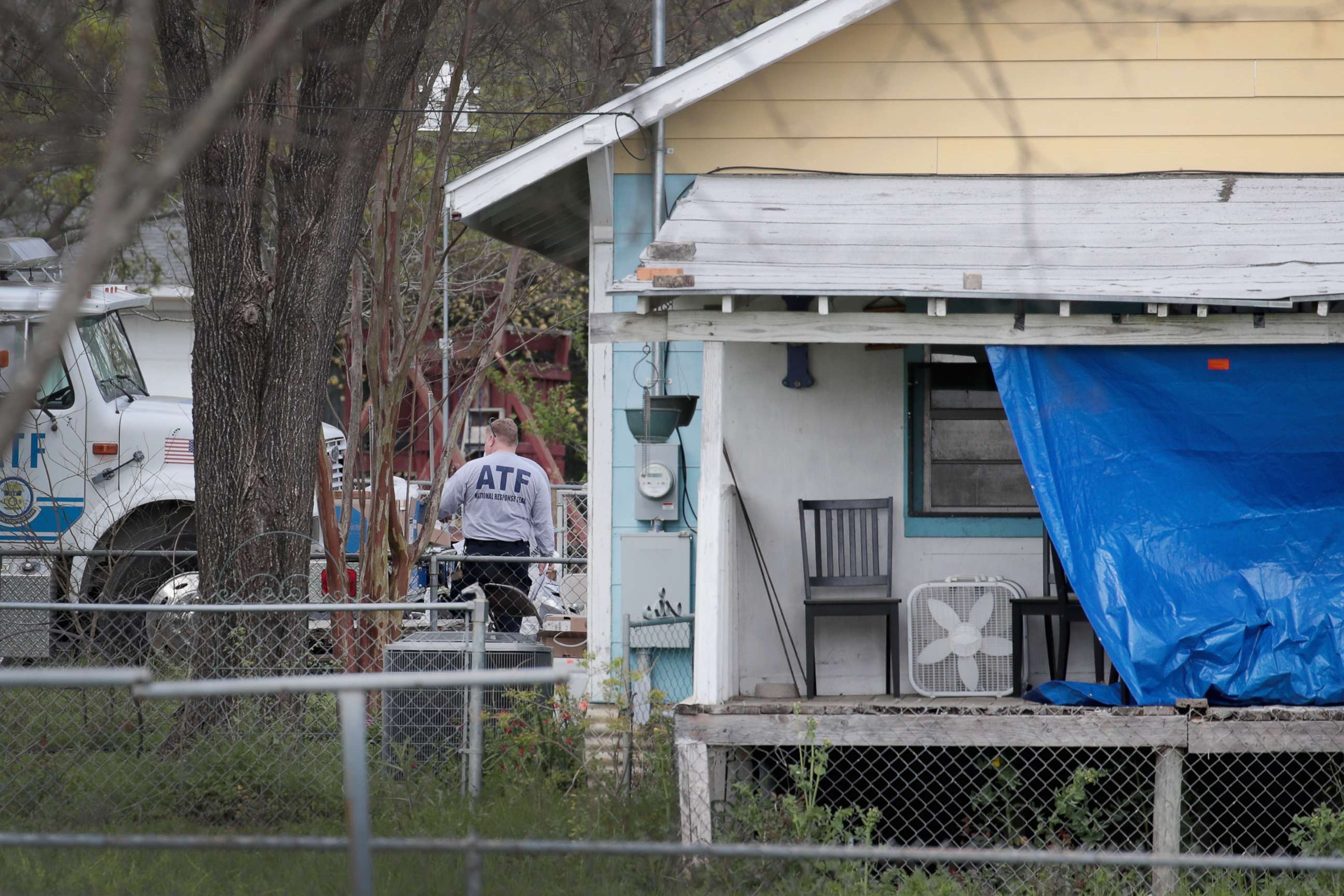 PHOTO: Law enforcement officials continue their investigation at the home of Mark Anthony Conditt, March 22, 2018, in Pflugerville, Texas.