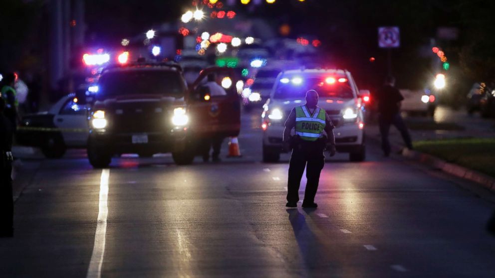 Emergency responded to another reported explosion at a Goodwill store, March 20, 2018, in Austin, Texas.