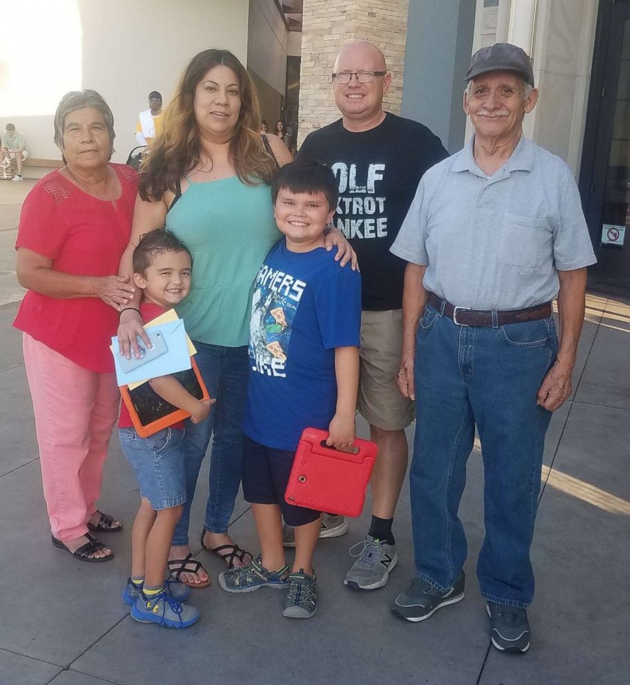 PHOTO: Jojo Branch-Rodriguez poses with his family in Phoenix, in an undated photo.