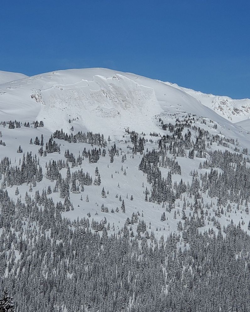 PHOTO: The Colorado Avalanche Information Center posted this photo commenting on dangerous avalanche conditions after two fatal avalanche accidents on Feb. 14, 2021.