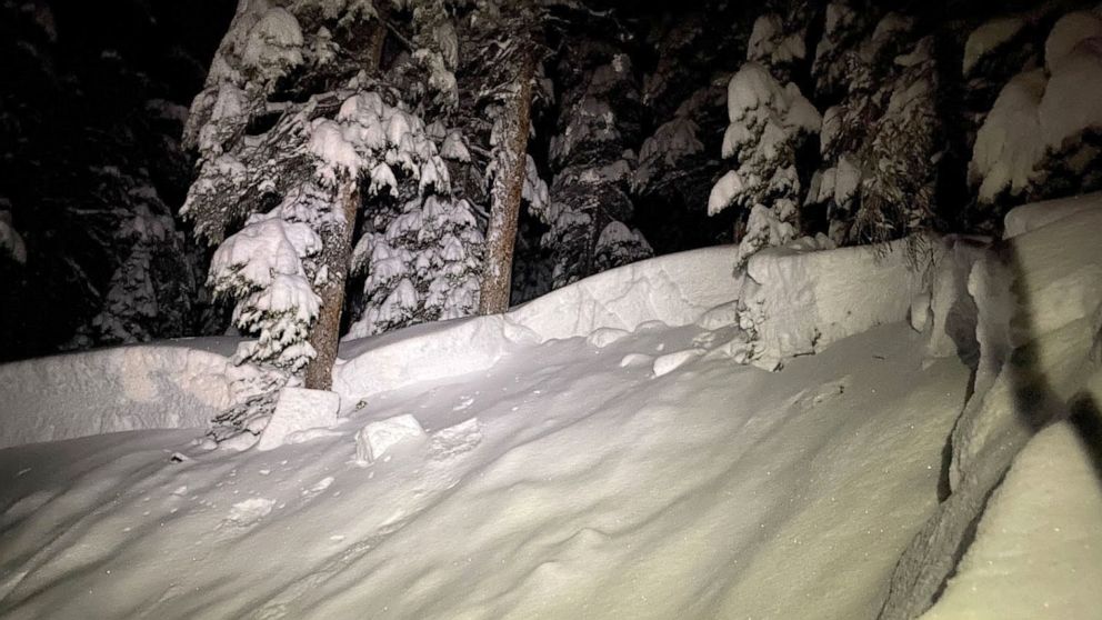 PHOTO: Scene of an avalanche that killed a backcountry skier, Dec. 24, 2021, near Cameron Pass, Colorado.