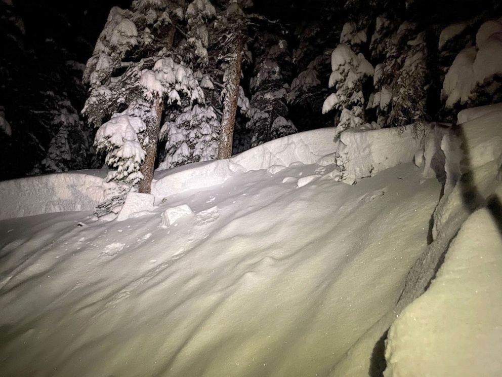 PHOTO: Scene of an avalanche that killed a backcountry skier, Dec. 24, 2021, near Cameron Pass, Colorado.