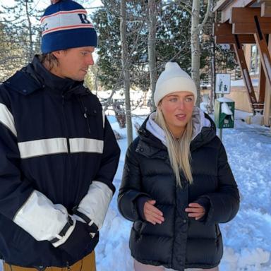 Hannah Sugerman and her partner Cal Wishart spoke to ABC News after surviving a deadly avalanche at a California resort on Wednesday.