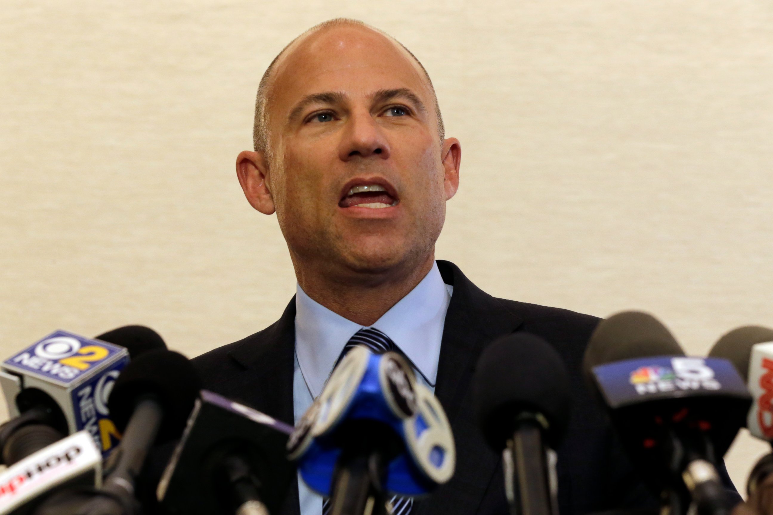 PHOTO: Attorney Michael Avenatti speaks at a news conference, Friday, Feb. 22, 2019, in Chicago. R&B star R. Kelly was charged Friday with aggravated sexual abuse involving four victims, including at least three between the ages of 13 and 17. 