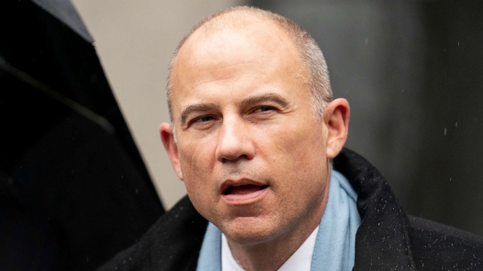 PHOTO: Michael Avenatti speaks to members of the media after leaving federal court on Feb. 4, 2022, in New York. Incarcerated lawyer Avenatti was sentenced in Southern California on Monday, Dec. 5, 2022, to 14 years in prison.