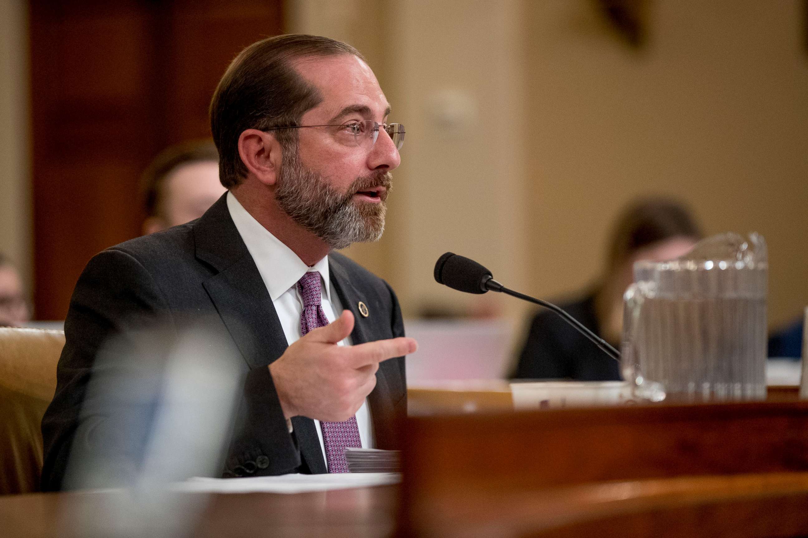 PHOTO: Health and Human Services Secretary Alex Azar testifies during a House Ways and Means Committee hearing on Capitol Hill, Feb. 27, 2020, in Washington.