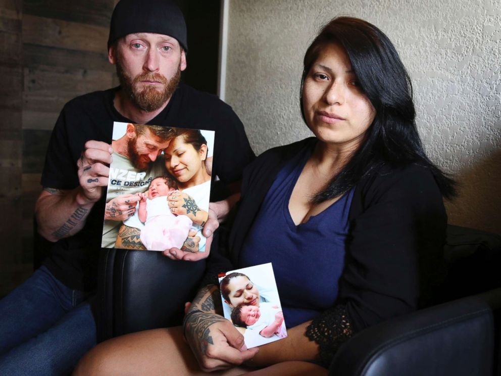 PHOTO: Justin Johnson and his Miccosukee girlfriend, Rebecca Sanders, March 20, 2018, share photos of their newborn baby, Ingrid Ronan Johnson, born on March 16, only to see the baby whisked away by Miccosukee Police in Miami, Fla.