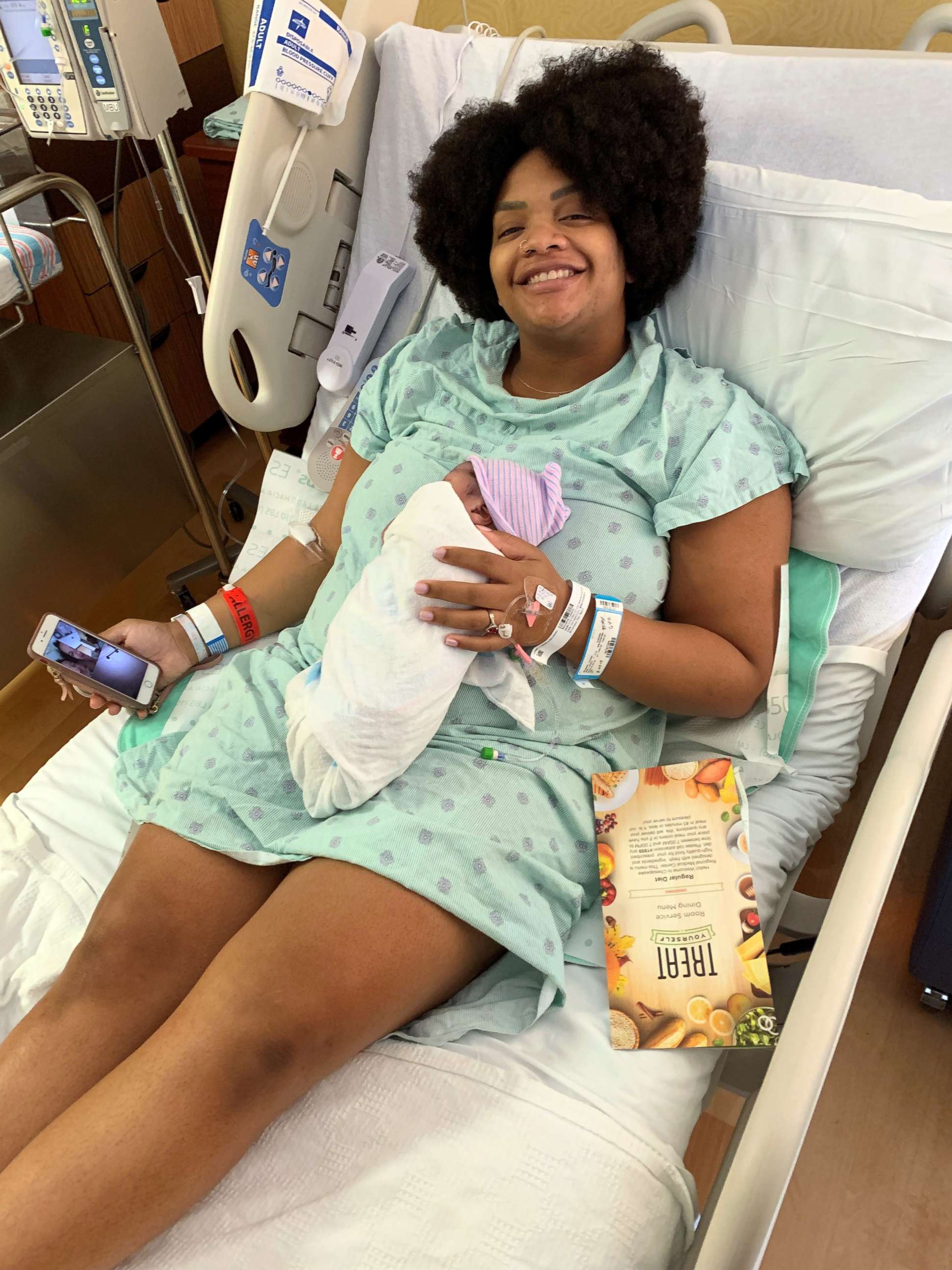 PHOTO: LeeAnn Bienaime of Chesapeake, Va., gave birth to her firstborn in her bathtub on Aug. 24, 2019 after being told to go home by the hospital hours before.