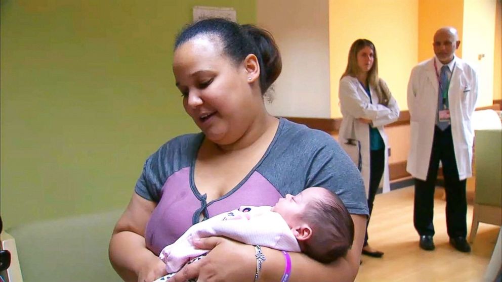 PHOTO: Jennifer Pena de Mena told WABC she was "so scared" when she underwent an emergency C-section to deliver Hannah.