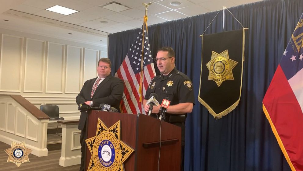 PHOTO: Sheriff Ron Freeman of the Forsyth County Sheriff's Office speaks at a press conference regarding an infant that was found in Georgia, June 7, 2019.