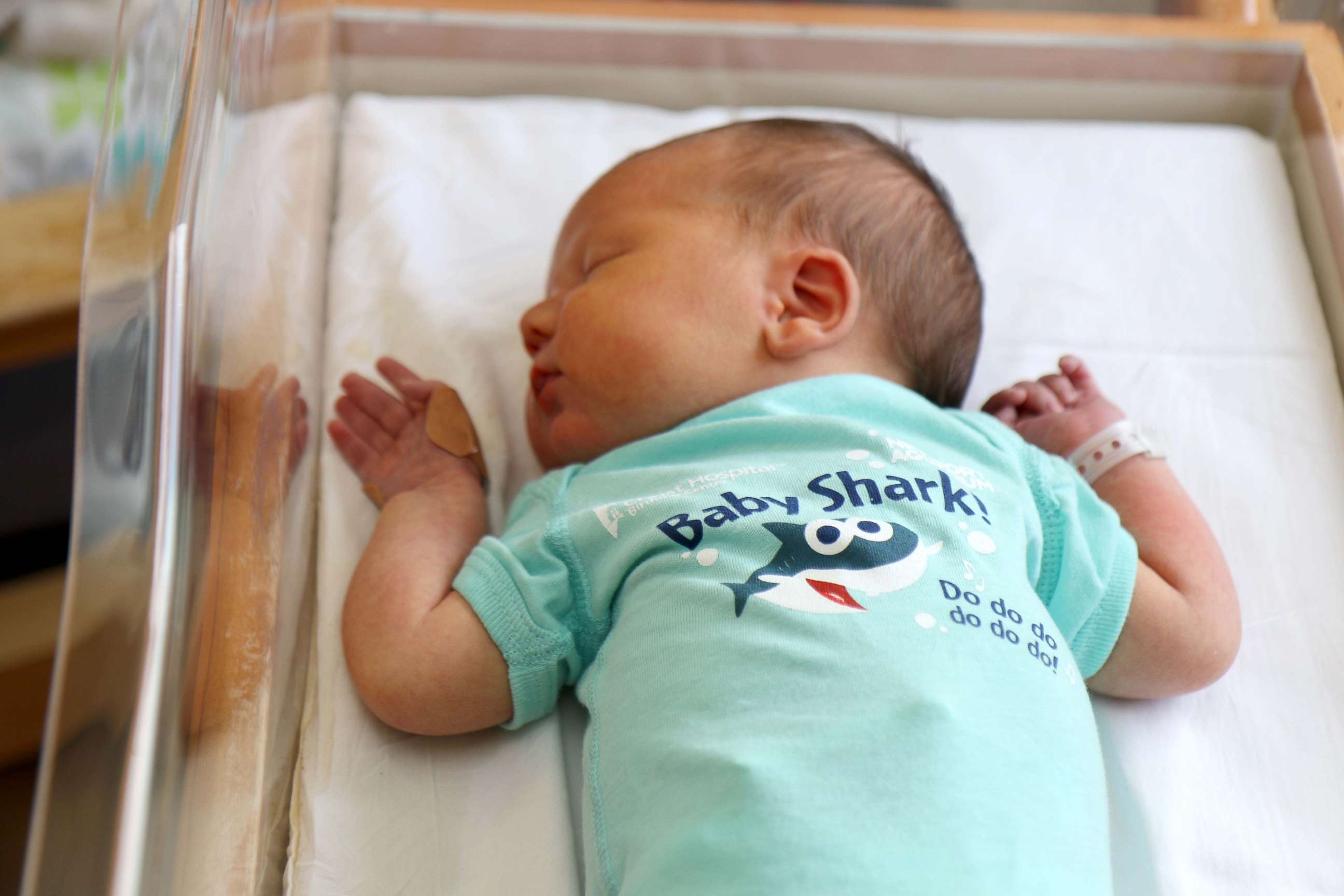 PHOTO: Babies born at the The Christ Hospital in Cincinnati, Ohio during shark week will be decked out in "Baby Shark" onesies.