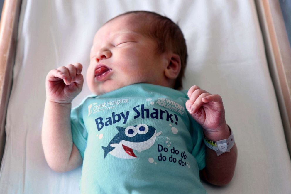 PHOTO: Babies born at the The Christ Hospital in Cincinnati, Ohio during shark week will be decked out in "Baby Shark" onesies.