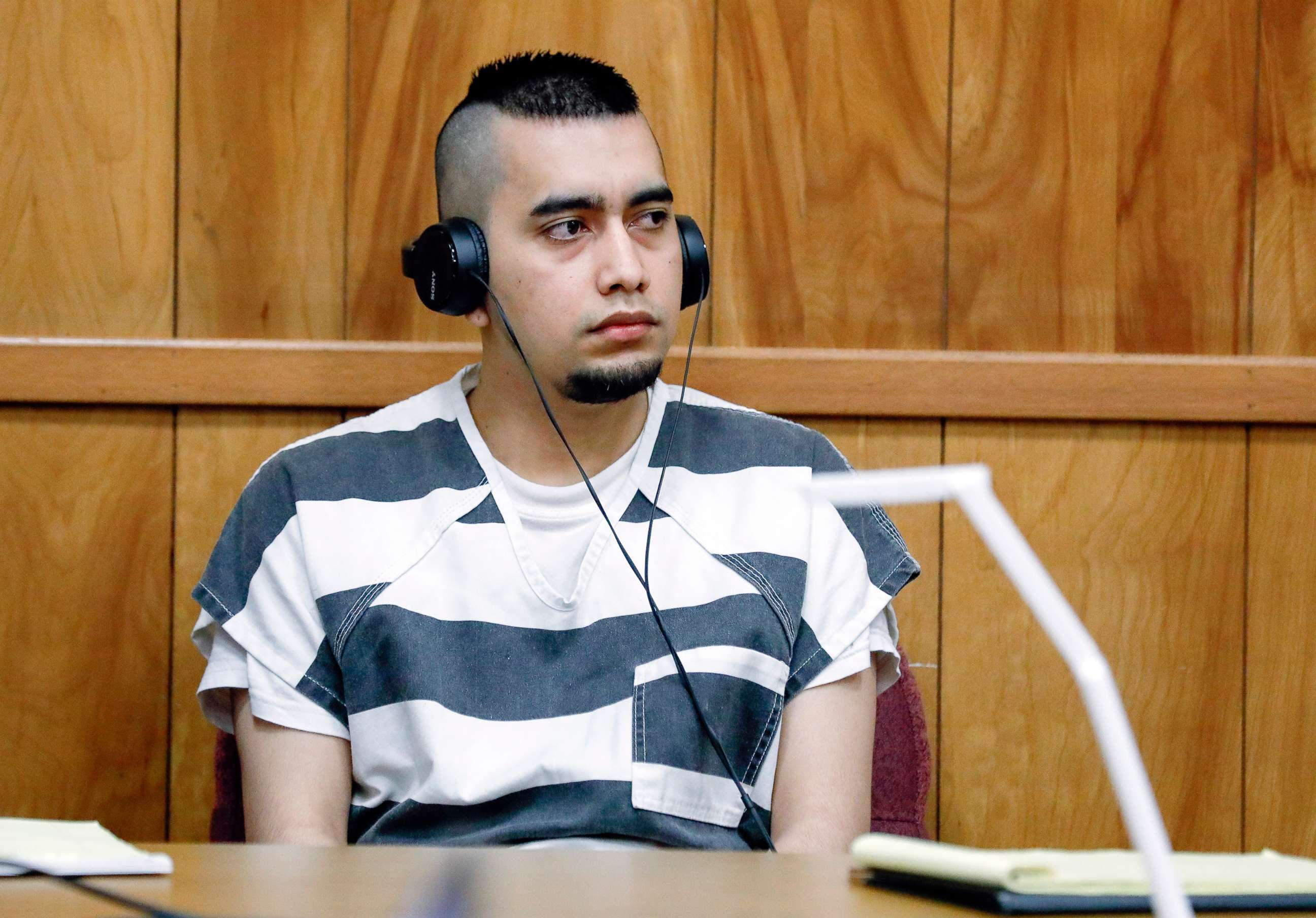PHOTO: Cristhian Bahena Rivera appears during a hearing at the Poweshiek County Courthouse in Montezuma, Iowa, on July 15, 2021.