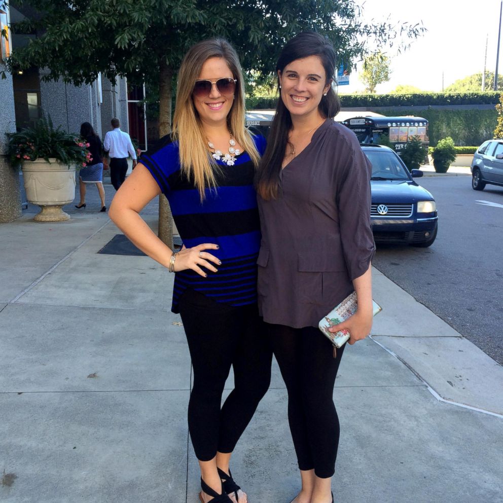 PHOTO: Army 1st Lt. Kathryn Bailey, right, with her sister, Jessica Lallier, in 2014.