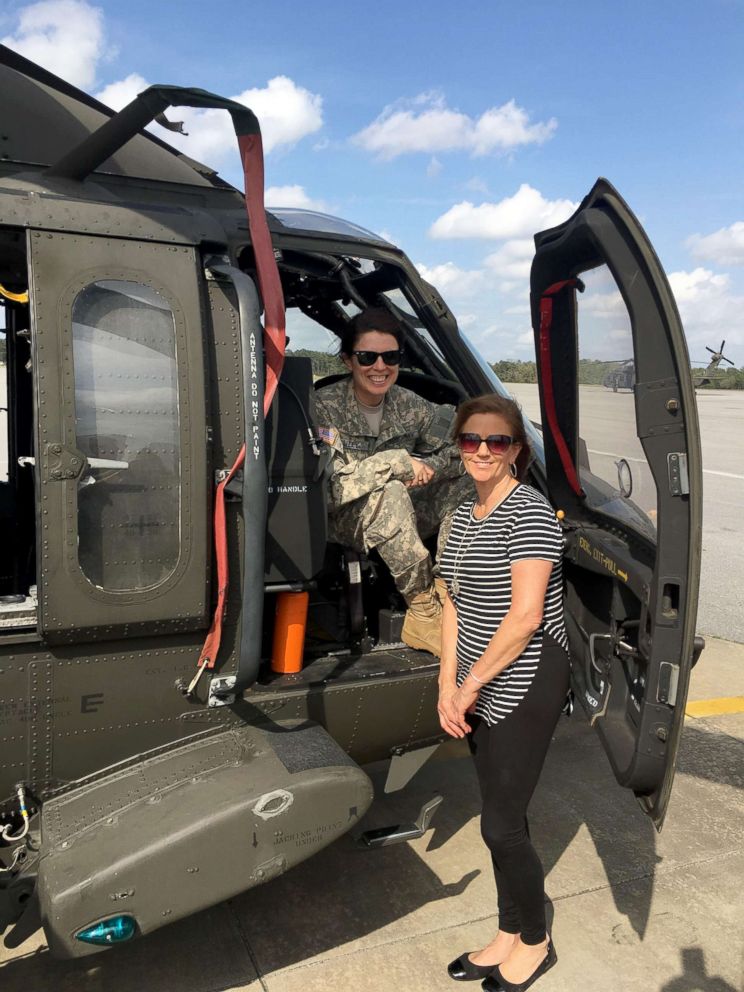 PHOTO: Army 1st Lt. Kathryn Bailey, left, with her mom Virginia Koch in March 2017.