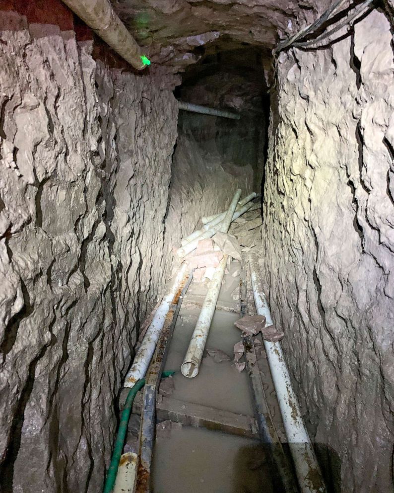 PHOTO: Handout photo taken Oct. 30, 2019 and released Jan. 28, 2020, shows the longest illicit cross-border narco-tunnel ever discovered along the Southwest border. 