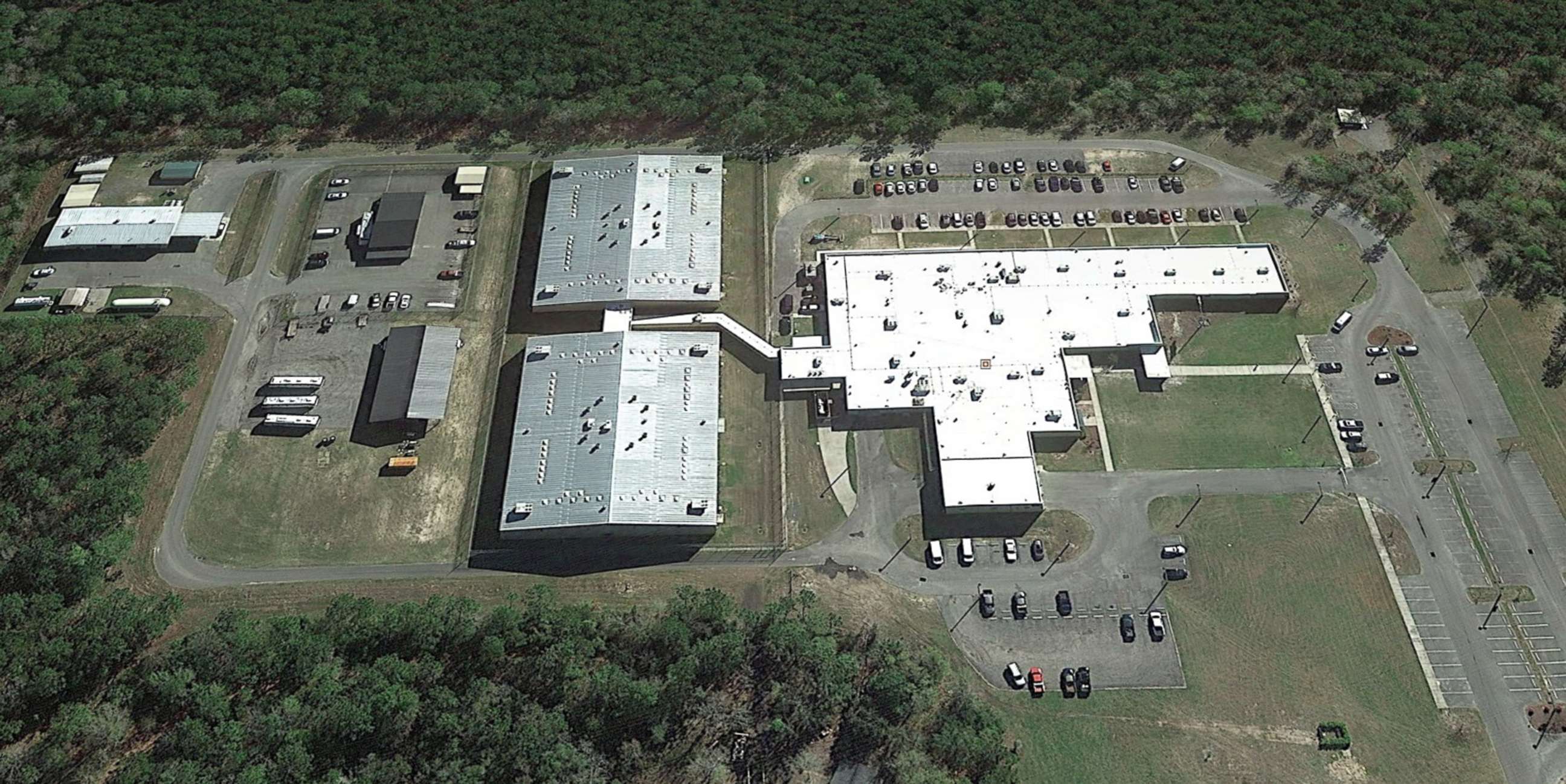 PHOTO: An undated aerial view shows the Baker County Detention Center in Macclenny, Fla.