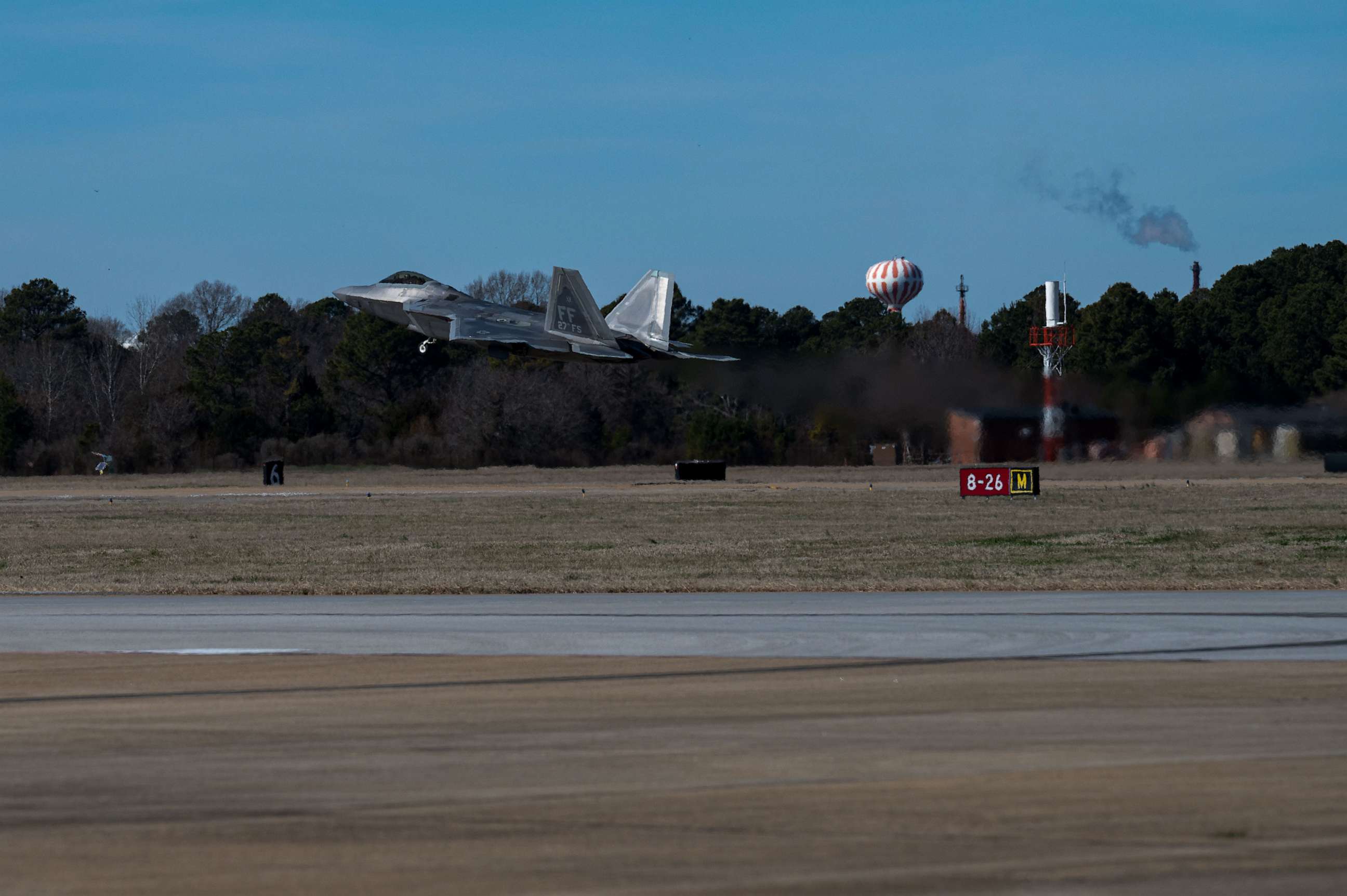 PHOTO: An F-22 Raptor takes off from Joint Base Langley-Eustis, Feb. 4, 2023, in Virginia.