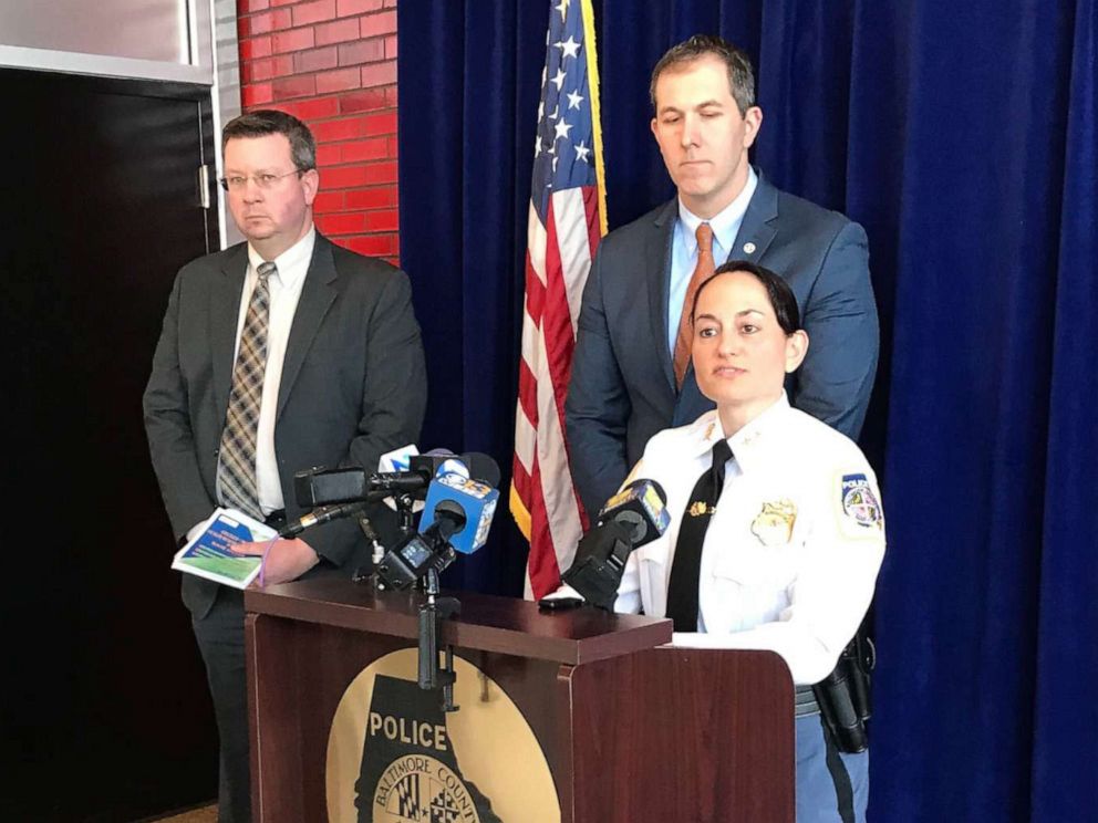 PHOTO: Baltimore County Police Chief Melissa Hyatt discusses a shooting at a Rosedale shopping center that left one dead and five others injured March 7, 2020.