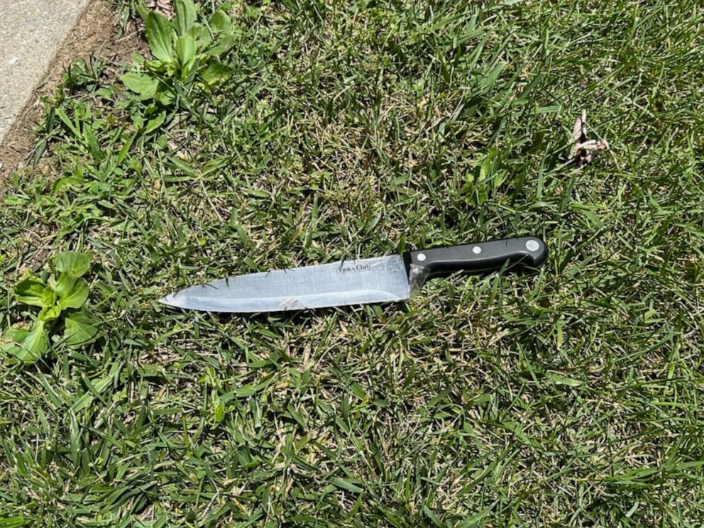 PHOTO: In this photo released by the Montgomery County Police Department, the knife is shown that was used in multiple stabbings in Montgomery County, Maryland, on July 22, 2023.