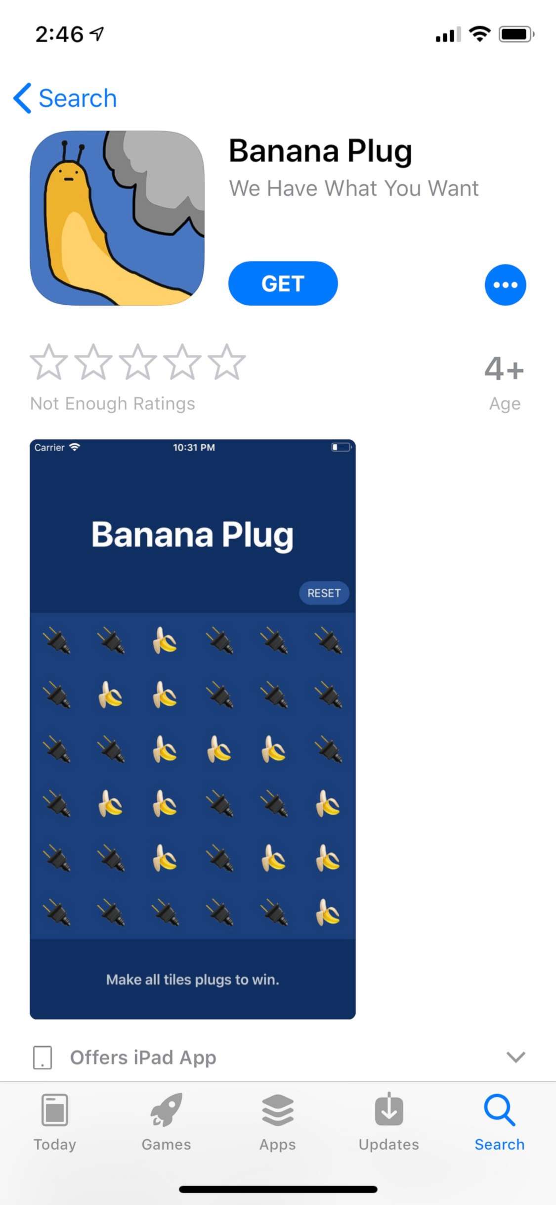 PHOTO: The Banana Plug app is still available for download on the iTunes store.